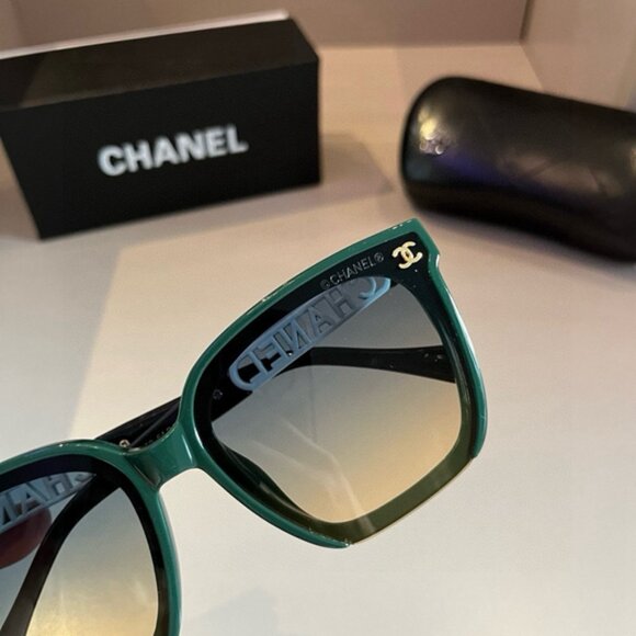 CHANEL Women\'s Green Sunglasses main image 7